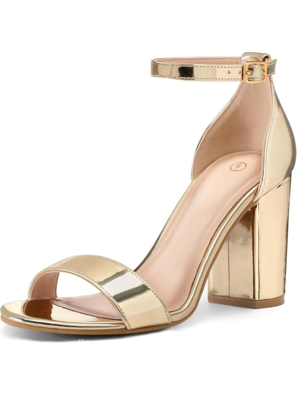 Stylish Chunky Block Heels Open Toe Ankle Strap Sandals - 3.5 Inch Height